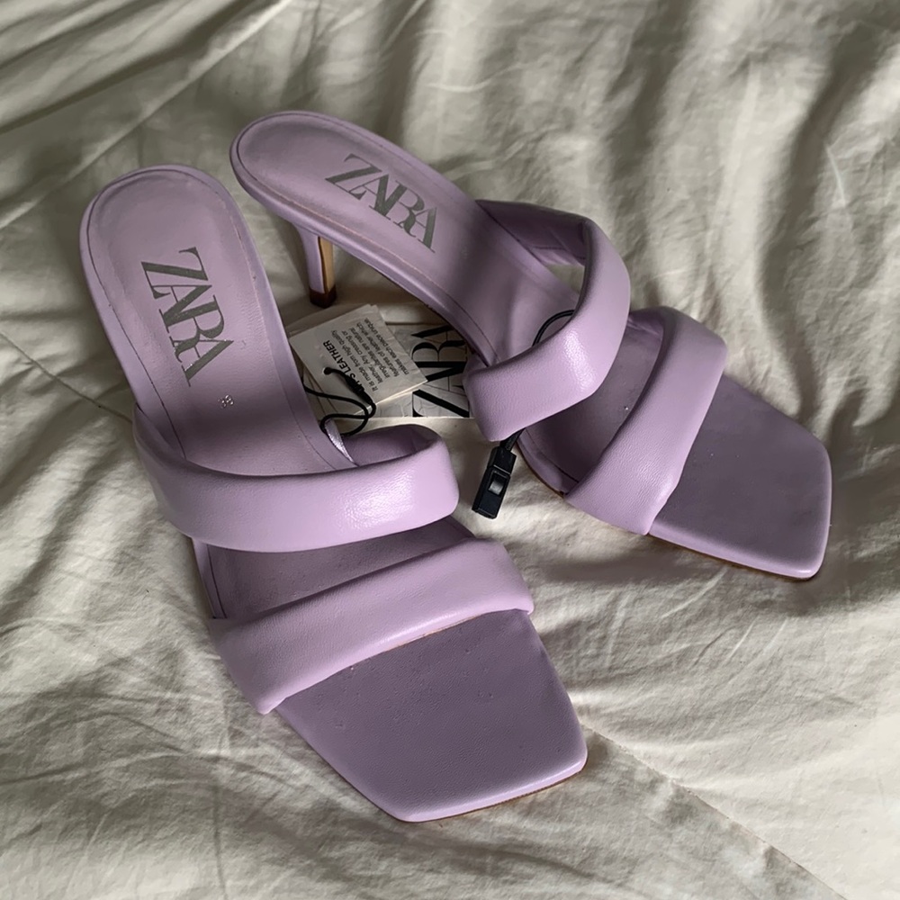 Purple Puffer Cloud Heels - Picture 1 of 6